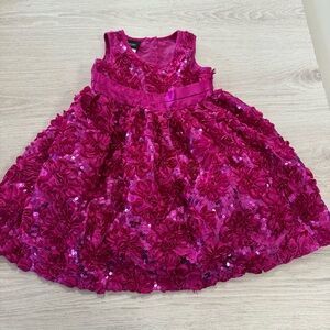 Holiday Editions Fuchsia Floral Kids Dress